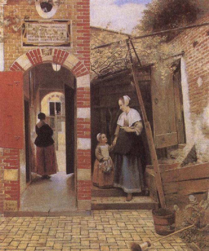 Pieter de Hooch The Countyard of a House in Delf china oil painting image